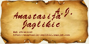 Anastasija Jaglikić vizit kartica